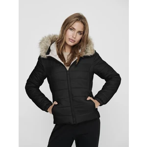 Onldogukan Fur Padded Kadın Siyah Mont