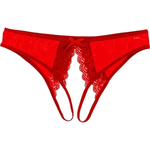 Kadın Fantezi İç Giyim Dantelli Kırmızı Özel Bölgesi Açık Fantazi String Seksi İç Çamaşırı