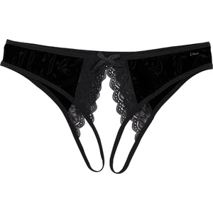 Kadın Fantazi İç Giyim Dantelli Siyah Özel Bölgesi Açık Fantezi Külot Seksi İç Çamaşırı