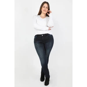 Büyük Beden Kot Pantolon Koyu Mavi
