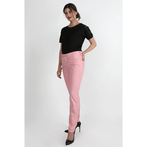 Cep Detaylı Gabardin Pantolon Pembe