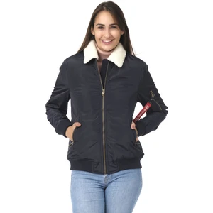 Kadın Yünlü Yakası Çıkabilen Kadın Mont Lacivert