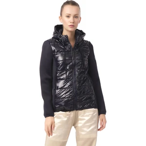 Kadın Parlak Renkli Şişme Kadın Mont Lacivert