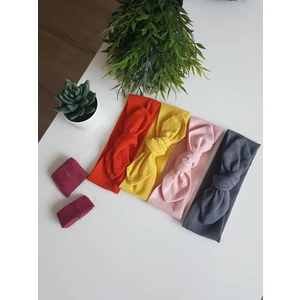 Swan Butik Kız Çocuk Bebek Renkli Bandana Toka Seti