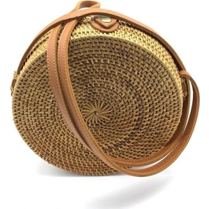 Rattan Hasır  Çanta Yuvarlak Mai-Çnt-Rttn35-01