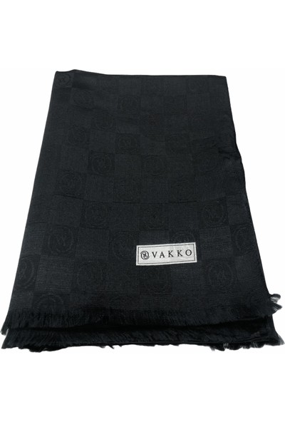 Vakko Dama Desen Şal Siyah/siyah