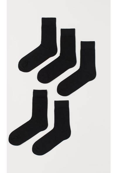 Trick & Treat 5'li Paket Siyah Renk Soket Erkek Çorap