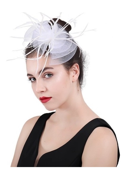 Klipsli Vualet Nikah Şapkası,nikah Tacı Nikah Kep