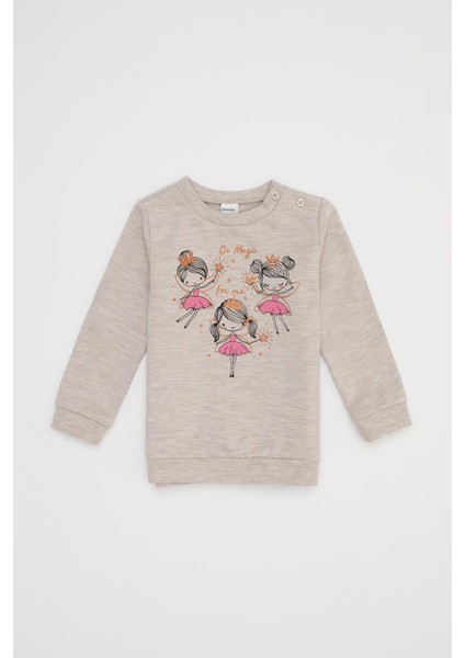Kız Bebek Regular Fit Tekli Sweatshirt S1468A220WN