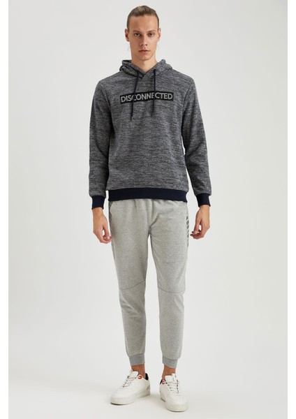 Disconnected Baskılı Kapüşonlu Regular Fit Sweatshirt S2839AZ20WN