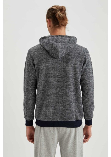 Disconnected Baskılı Kapüşonlu Regular Fit Sweatshirt S2839AZ20WN