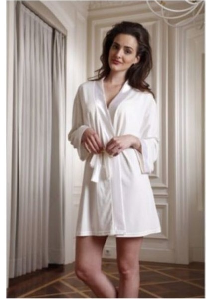 Ekru Bride Sabahlık Gelin Sabahlığı
