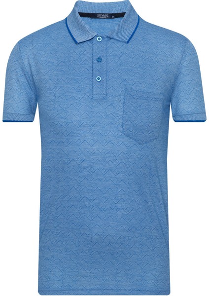 Armür Desenli Polo Yaka Erkek T-Shirt