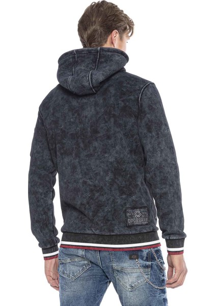 CL418 Vintage Black Kapşonlu Erkek Sweatshirt fırsatları