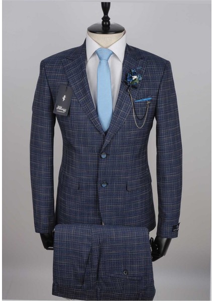Jan Carlucci Slimfit Yelekli Drop 6 Takım