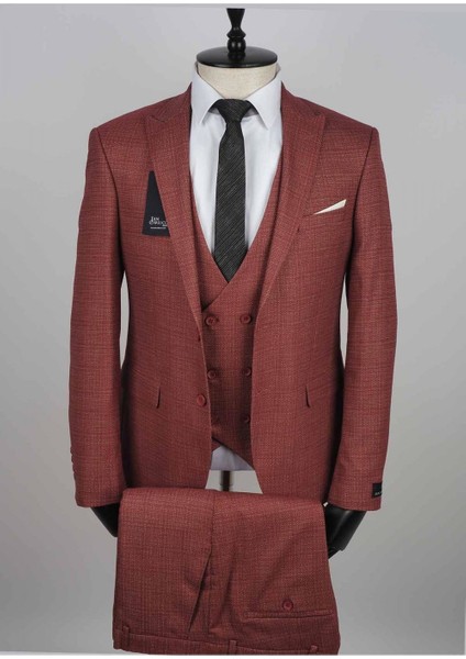 Yelekli Slimfit Drop 6 Takım Elbise