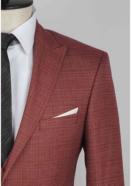 Yelekli Slimfit Drop 6 Takım Elbise