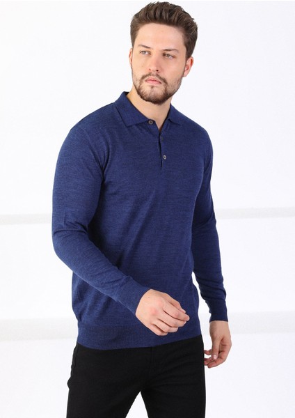 A.Laci Polo Yaka Superfine Erkek Triko Kazak