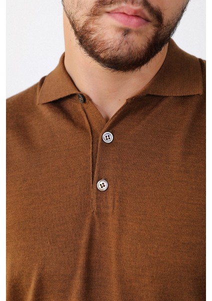 Taba Polo Yaka Superfine Erkek Triko Kazak
