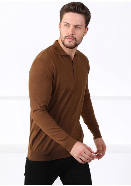 Taba Polo Yaka Superfine Erkek Triko Kazak