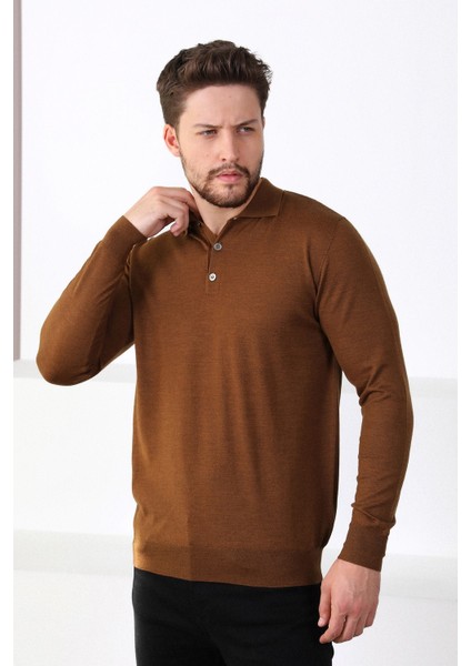 Taba Polo Yaka Superfine Erkek Triko Kazak