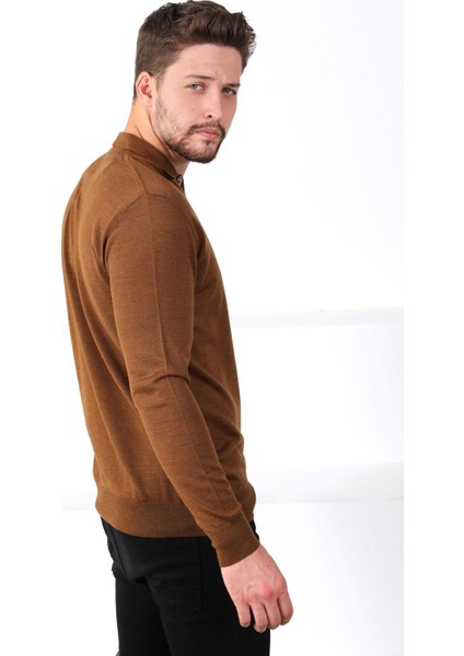 Taba Polo Yaka Superfine Erkek Triko Kazak