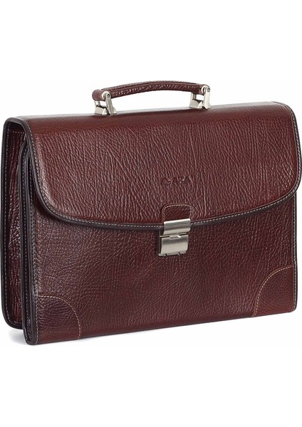 Parlak Kahve - Deri Evrak Çantası 255