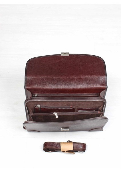 Parlak Kahve - Deri Evrak Çantası 255 modelleri