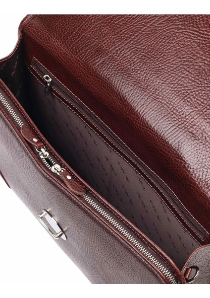 Parlak Kahve - Deri Evrak Çantası 255 fırsatları