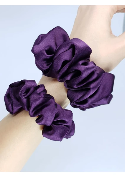 131YE - Saten Scrunchie Saç Lastiği Seti (2'li)