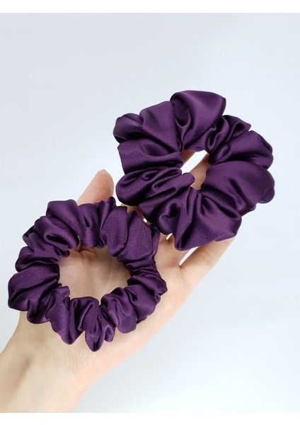 131YE - Saten Scrunchie Saç Lastiği Seti (2'li)