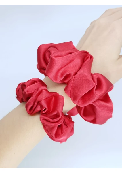 131YE - Saten Scrunchie Saç Lastiği Seti (2'li)