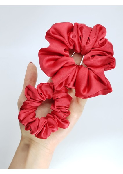 131YE - Saten Scrunchie Saç Lastiği Seti (2'li)