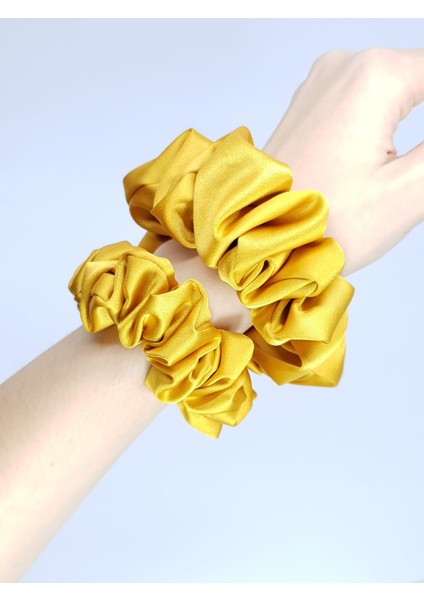 131YE - Saten Scrunchie Saç Lastiği Seti (2'li)