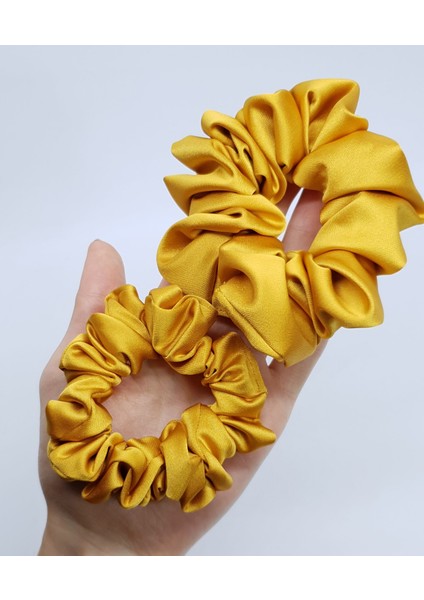 131YE - Saten Scrunchie Saç Lastiği Seti (2'li) fırsatları
