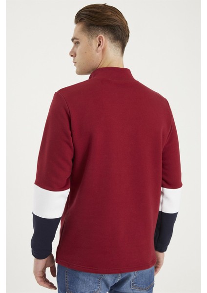 1041 Dewberry Erkek Sweatshırt-Bordo