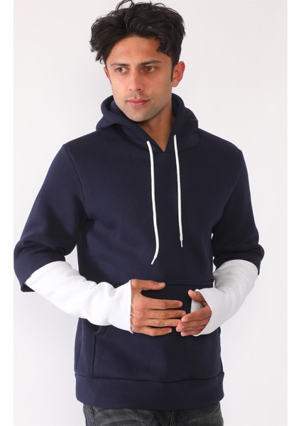 1042 Dewberry Erkek Sweatshırt-Lacivert
