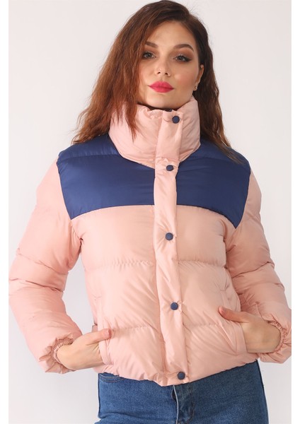 Z6649 Kadın Mont-Pembe-Parlament