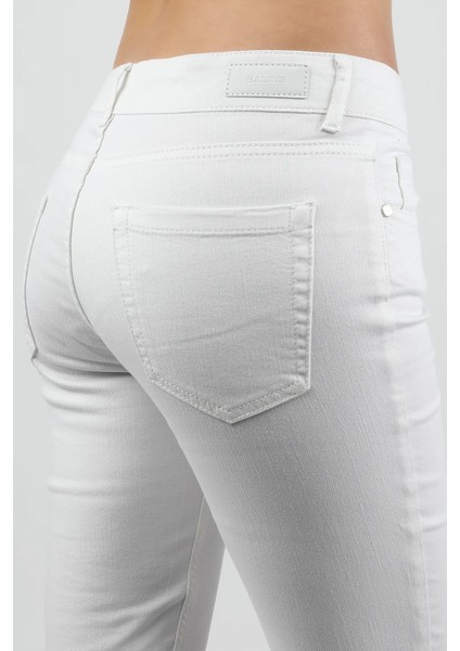 Gabardin Pantolon Beyaz