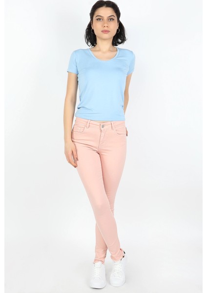 Gabardin Pantolon Pembe