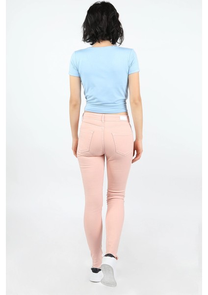 Gabardin Pantolon Pembe