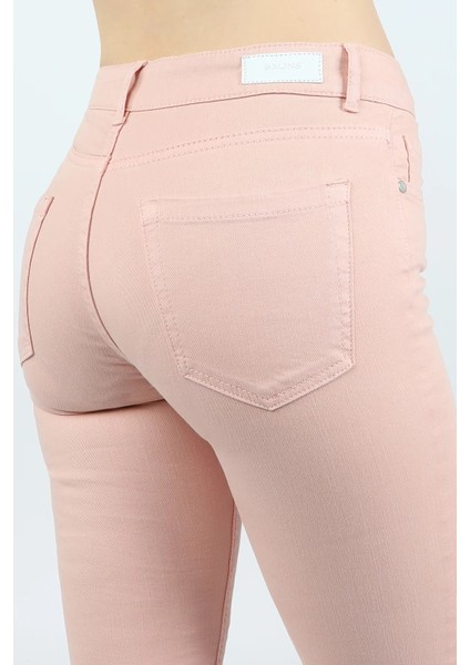 Gabardin Pantolon Pembe
