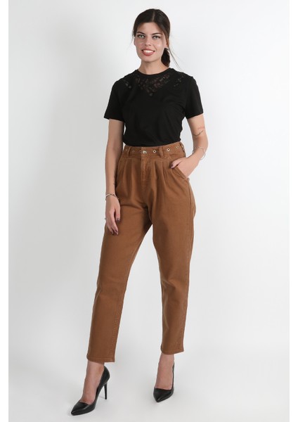 Kuşgözlü Chino Pantolon Kahverengi