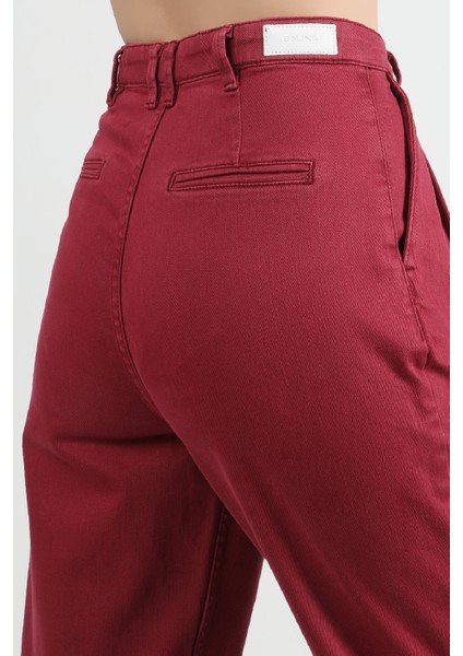 Pileli Chino Pantolon Bordo fırsatları