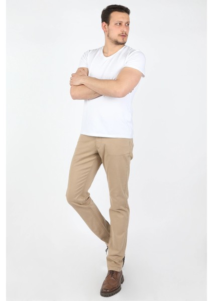 5 Cep Gabardin Pantolon Bej