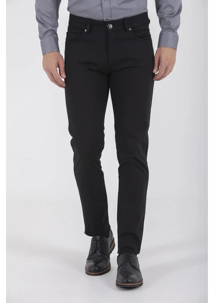 Erkek Slim Fit Siyah  Pantolon