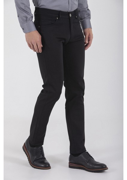 Erkek Slim Fit Siyah  Pantolon