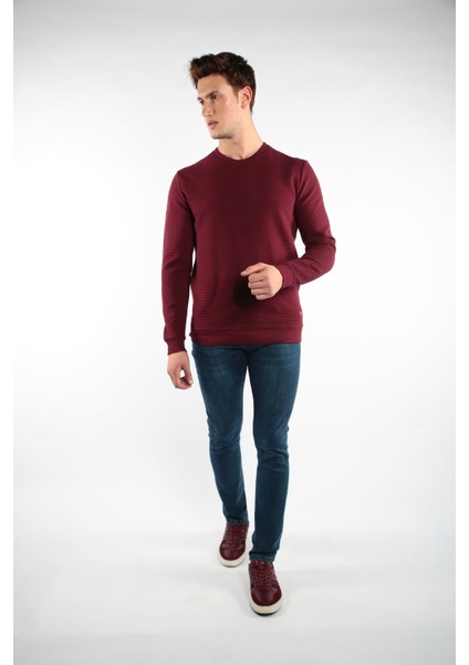 Fbı Erkek Bisiklet Yaka Kazak 93040 014 Bordo