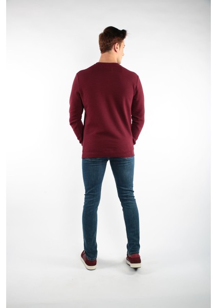 Fbı Erkek Bisiklet Yaka Kazak 93040 014 Bordo
