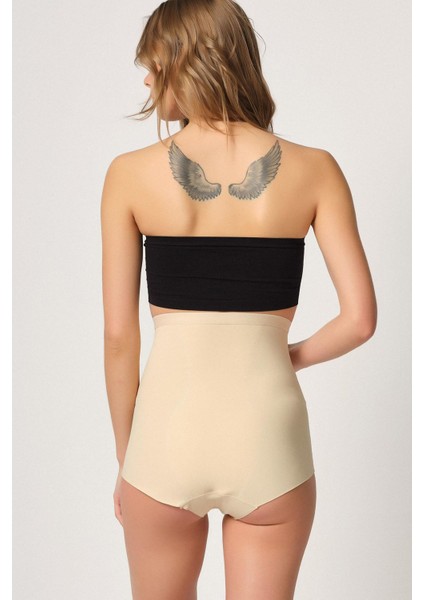 Balenli Lazer Mideli Slip Kadın Külot Korse 2931